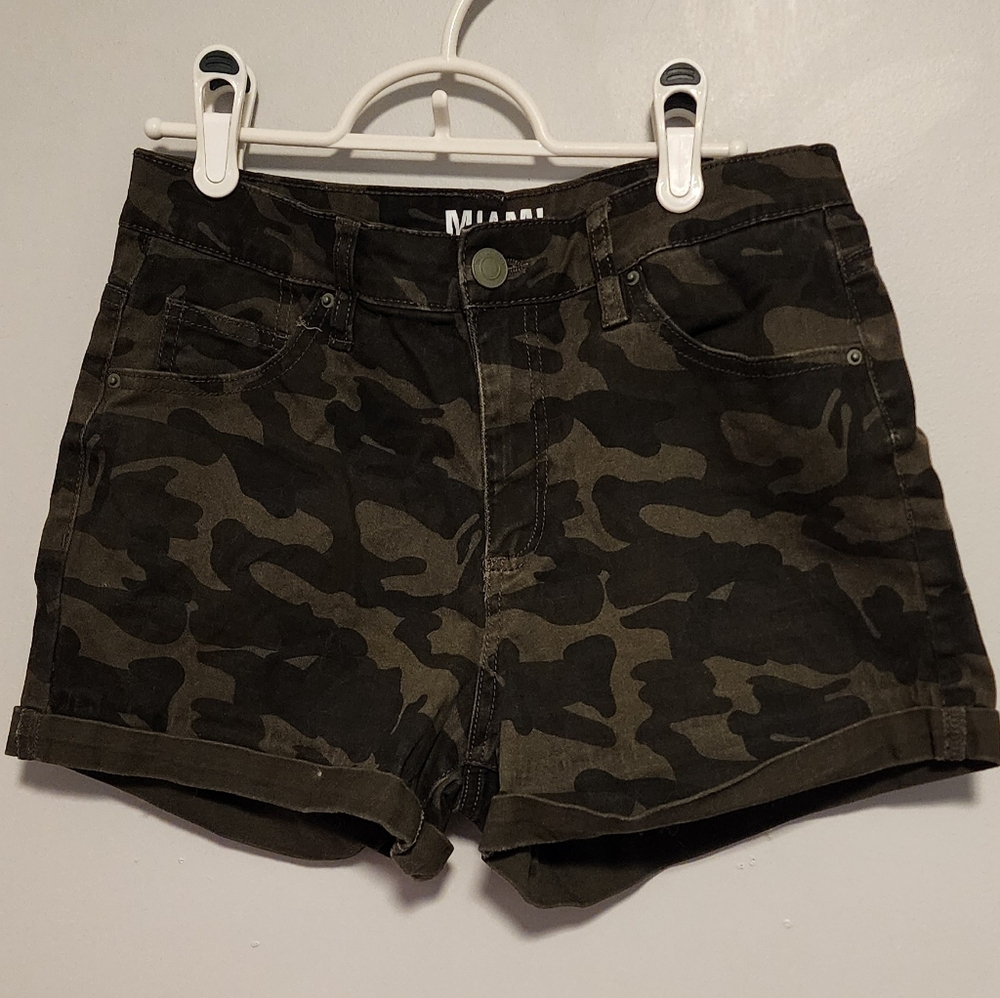 Miami Women's Hi Rise Camouflage Shorts